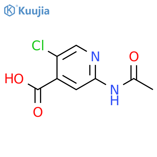 2-Acetamido-5-chloroisonicotinic acid structure