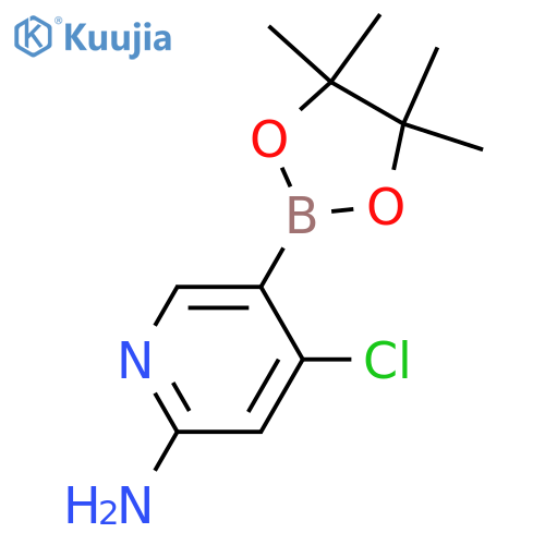 4-chloro-5-(4,4,5,5-tetramethyl-1,3,2-dioxaborolan-2-yl)pyridin-2-amine structure