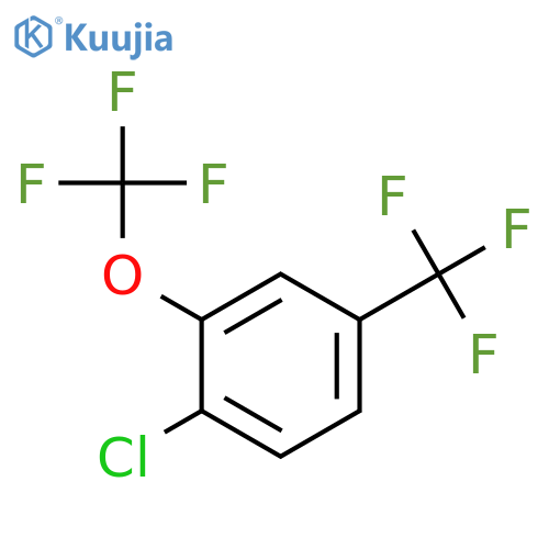 Benzene, 1-chloro-2-(trifluoromethoxy)-4-(trifluoromethyl)- structure