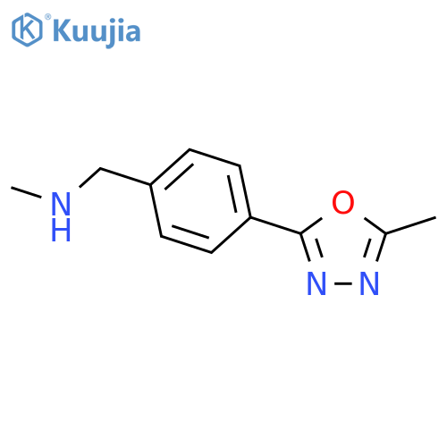 N-methyl-4-(5-methyl-1,3,4-oxadiazol-2-yl)benzylamine structure