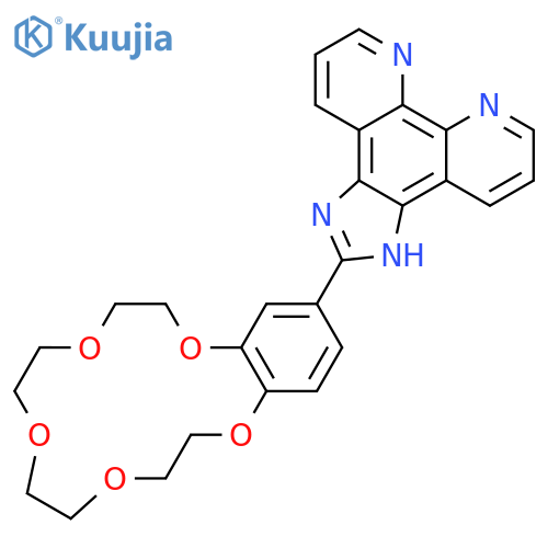 1H-Imidazo[4,5-f][1,10]phenanthroline, 2-(2,3,5,6,8,9,11,12-octahydro-1,4,7,10,13-benzopentaoxacyclopentadecin-15-yl)- structure