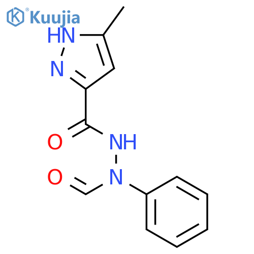 1H-Pyrazole-3-carboxylic acid, 5-methyl-, 2-formyl-2-phenylhydrazide structure