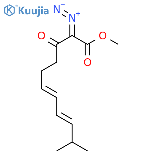 6,8-Undecadienoic acid, 2-diazo-10-methyl-3-oxo-, methyl ester, (E,E)- structure