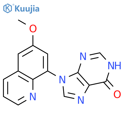 6H-Purin-6-one, 1,9-dihydro-9-(6-methoxy-8-quinolinyl)- structure