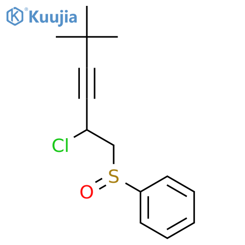 Benzene, [(2-chloro-5,5-dimethyl-3-hexynyl)sulfinyl]- structure