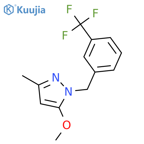 1H-Pyrazole, 5-methoxy-3-methyl-1-[[3-(trifluoromethyl)phenyl]methyl]- structure