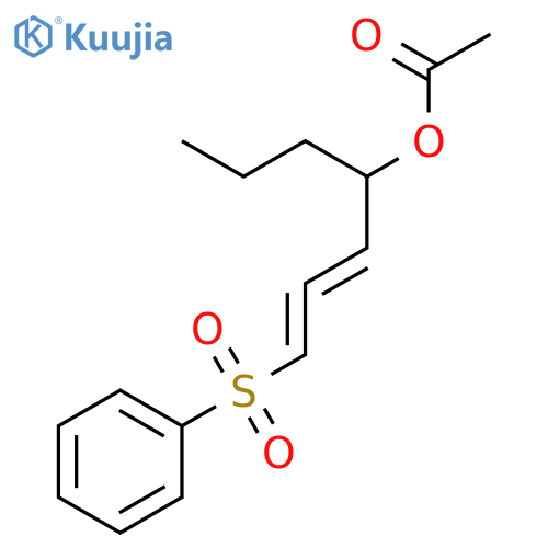 1,2-Heptadien-4-ol, 1-(phenylsulfonyl)-, 4-acetate structure