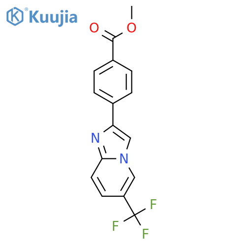 4-(6-Trifluoromethyl-imidazo[1,2-a]pyridin-2-yl)-benzoic acid methyl ester structure