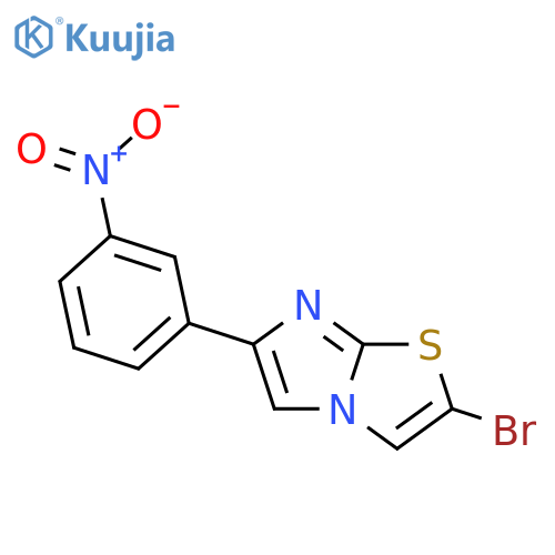 2-Bromo-6-(3-nitro-phenyl)-imidazo[2,1-b]thiazole structure