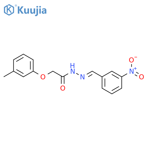 2-(3-methylphenoxy)-N'-(1Z)-(3-nitrophenyl)methylideneacetohydrazide structure