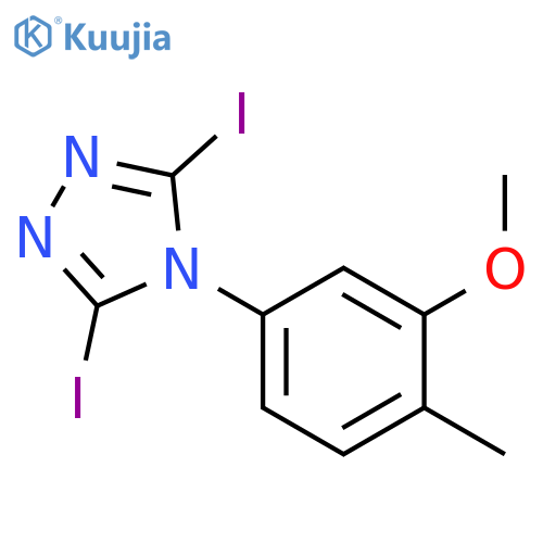 4H-1,2,4-Triazole,  3,5-diiodo-4-(3-methoxy-4-methylphenyl)- structure