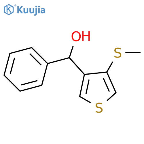 (4-(METHYLTHIO)THIOPHEN-3-YL)(PHENYL)METHANOL structure