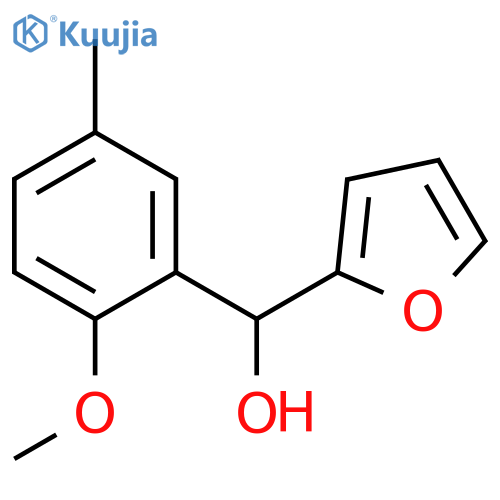 furan-2-yl-(2-methoxy-5-methylphenyl)methanol structure