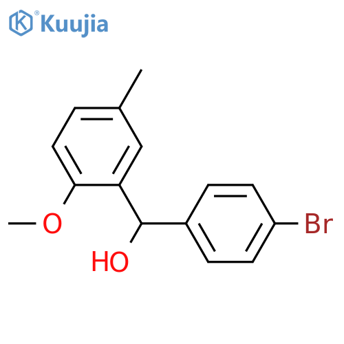 (4-bromophenyl)-(2-methoxy-5-methylphenyl)methanol structure