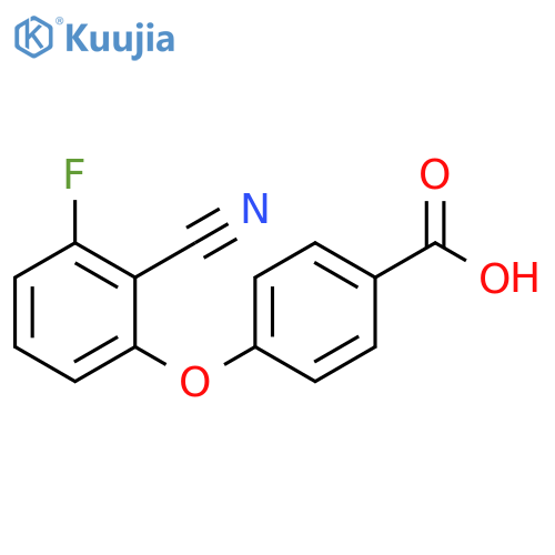 4-(2-cyano-3-fluorophenoxy)benzoic acid structure
