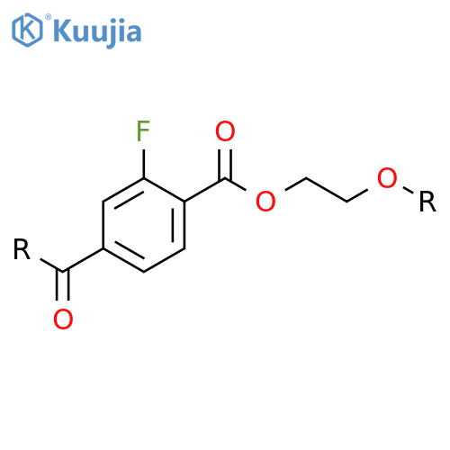 Poly[oxy-1,2-ethanediyloxycarbonyl(fluoro-1,4-phenylene)carbonyl] structure