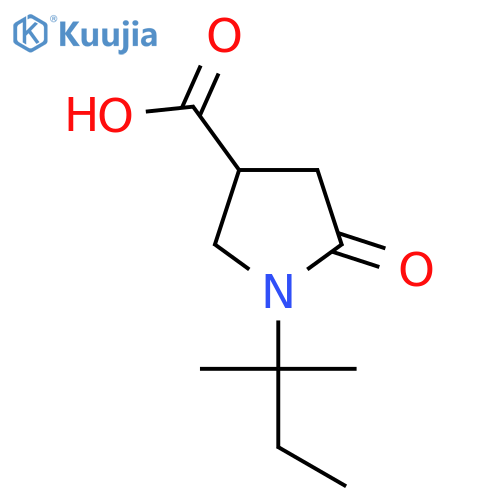 1-(2-methylbutan-2-yl)-5-oxopyrrolidine-3-carboxylic acid structure