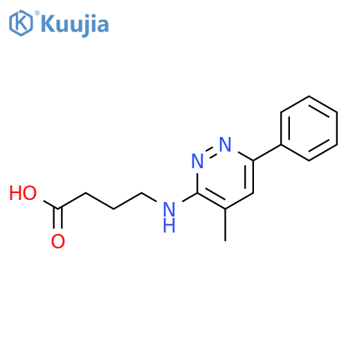 4-[(4-Methyl-6-phenyl-3-pyridazinyl)amino]butyric acid structure