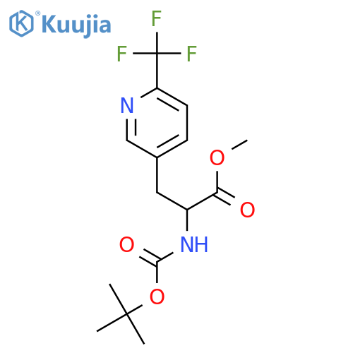 Methyl (2s)-2-[(2-methylpropan-2-yl)oxycarbonylamino]-3-[6-(trifluoromethyl)pyridin-3-yl]propanoate structure