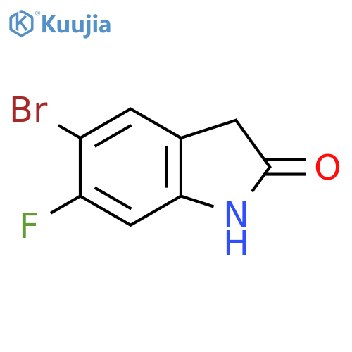 5-bromo-6-fluoro-indolin-2-one structure
