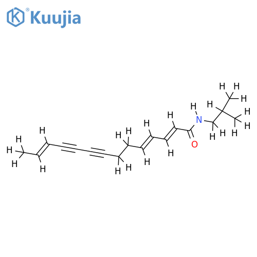 (E,E,E)-2-Methylpropylamide-2,4,12-Tetradecatriene-8,10-diynoic acid structure