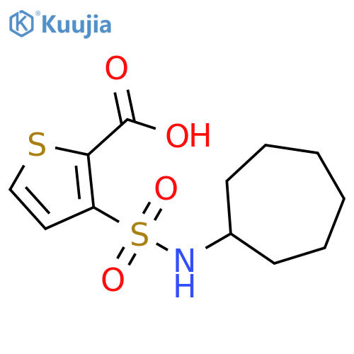 3-(Cycloheptylsulfamoyl)thiophene-2-carboxylic acid structure