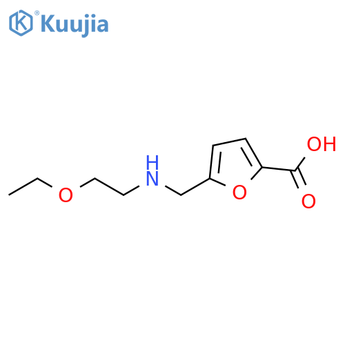 5-{(2-ethoxyethyl)aminomethyl}furan-2-carboxylic acid structure