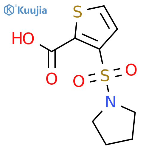 3-(Pyrrolidin-1-ylsulfonyl)thiophene-2-carboxylic acid structure