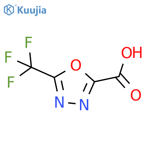 5-(trifluoromethyl)-1,3,4-oxadiazole-2-carboxylic acid structure