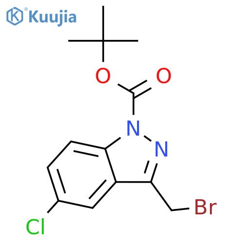 tert-Butyl 3-(bromomethyl)-5-chloro-1H-indazole-1-carboxylate structure