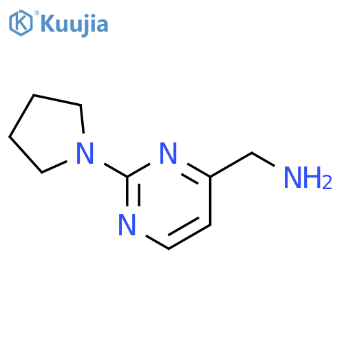 (2-pyrrolidin-1-ylpyrimidin-4-yl)methanamine structure