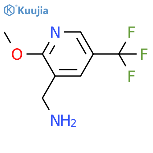 [2-methoxy-5-(trifluoromethyl)pyridin-3-yl]methanamine structure