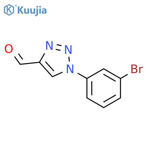 1-(3-bromophenyl)-1H-1,2,3-triazole-4-carbaldehyde structure
