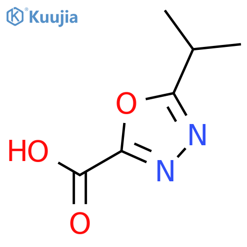 5-(propan-2-yl)-1,3,4-oxadiazole-2-carboxylic acid structure