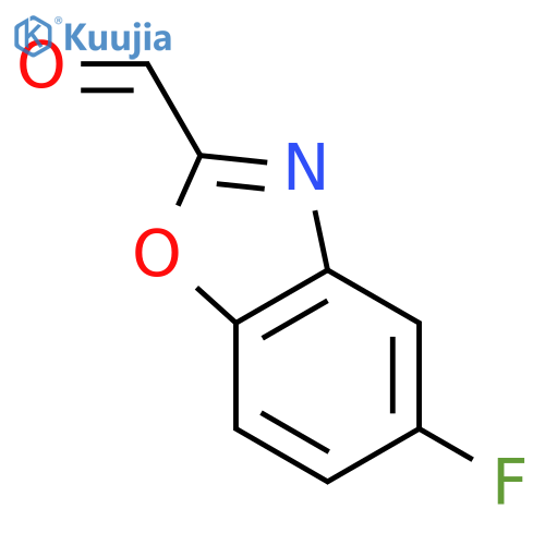 5-fluoro-1,3-benzoxazole-2-carbaldehyde structure
