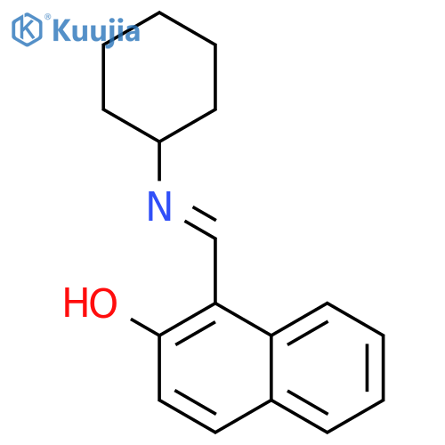 2-Naphthalenol, 1-[(cyclohexylimino)methyl]- structure