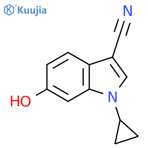 1-cyclopropyl-6-hydroxy-1H-Indole-3-carbonitrile structure