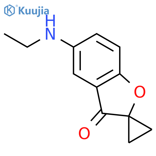 Spiro[benzofuran-2(3H),1'-cyclopropan]-3-one, 5-(ethylamino)- structure