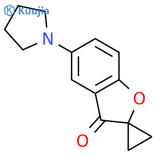 Spiro[benzofuran-2(3H),1'-cyclopropan]-3-one, 5-(1-pyrrolidinyl)- structure