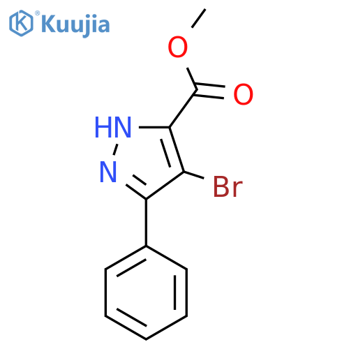 Methyl 4-bromo-3-phenyl-1H-pyrazole-5-carboxylate structure