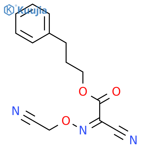 Acetic acid, cyano[(cyanomethoxy)imino]-, 3-phenylpropyl ester structure