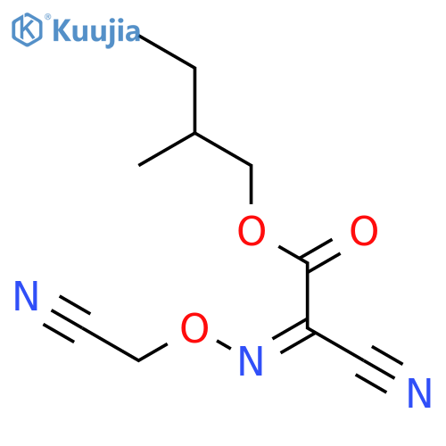Acetic acid, cyano[(cyanomethoxy)imino]-, 2-methylbutyl ester structure