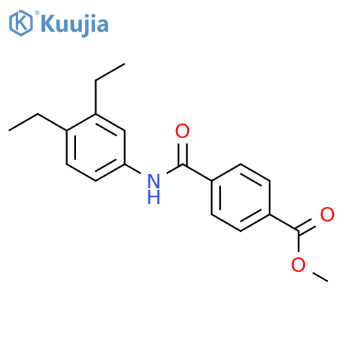 Benzoic acid, 4-[[(3,4-diethylphenyl)amino]carbonyl]-, methyl ester structure