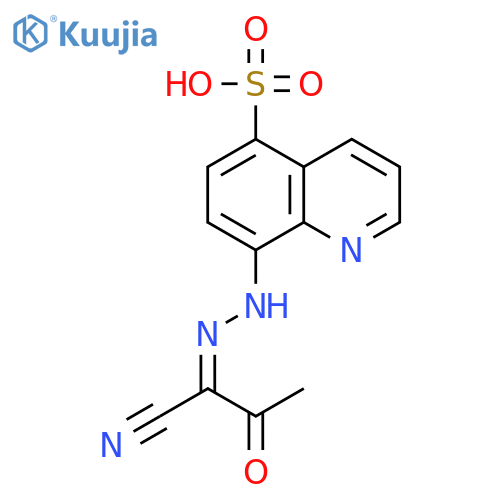 5-Quinolinesulfonic acid, 8-[(1-cyano-2-oxopropylidene)hydrazino]- structure