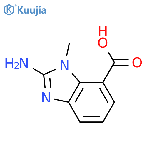 2-amino-1-methyl-1H-1,3-benzodiazole-7-carboxylic acid structure
