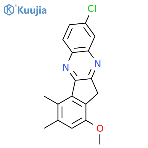 11H-Indeno[1,2-b]quinoxaline, 8-chloro-1-methoxy-3,4-dimethyl- structure