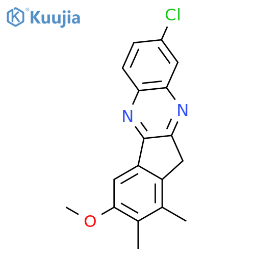 11H-Indeno[1,2-b]quinoxaline, 8-chloro-3-methoxy-1,2-dimethyl- structure