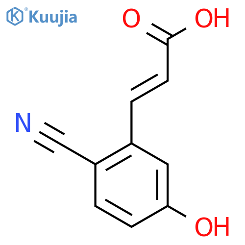 2-Cyano-5-hydroxycinnamic acid structure