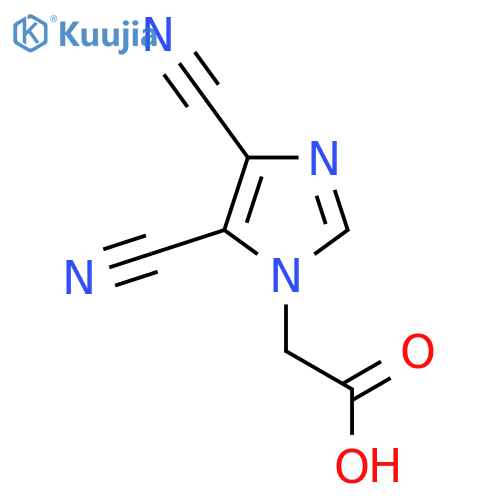 (4,5-Dicyano-1H-imidazol-1-yl)acetic acid structure
