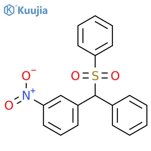 Benzene, 1-nitro-3-[phenyl(phenylsulfonyl)methyl]- structure